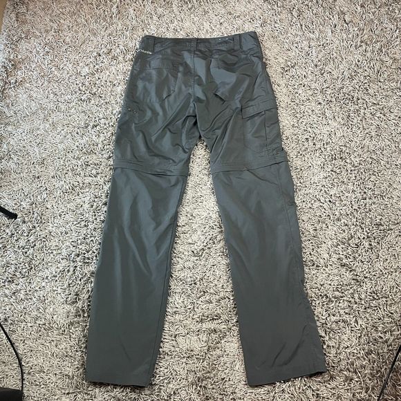Columbia Omni Shade Pants Mens 32x34 Gray Hiking Outdoor Convertible Logo Light - Picture 10 of 14